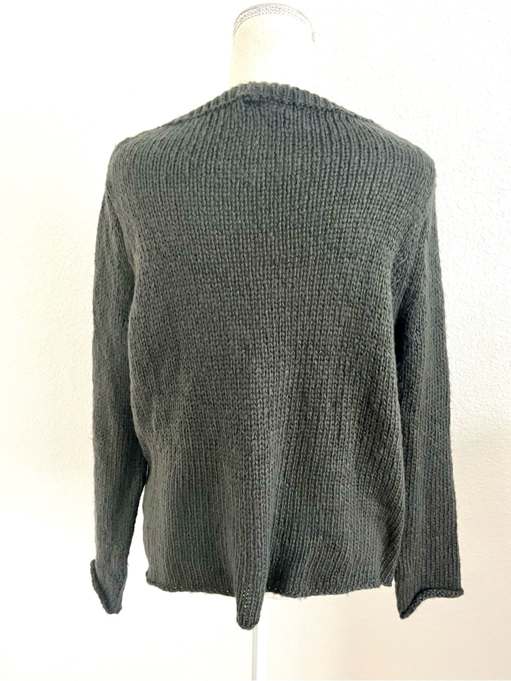 Wooden Ships Charcoal Knit Sweater with Pink Script Witch - Picture 4 of 6